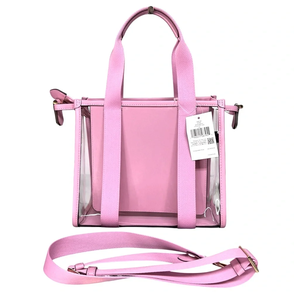 New Kate Spade Surf Pink Kip Clear Small Tote. - Picture 4 of 6